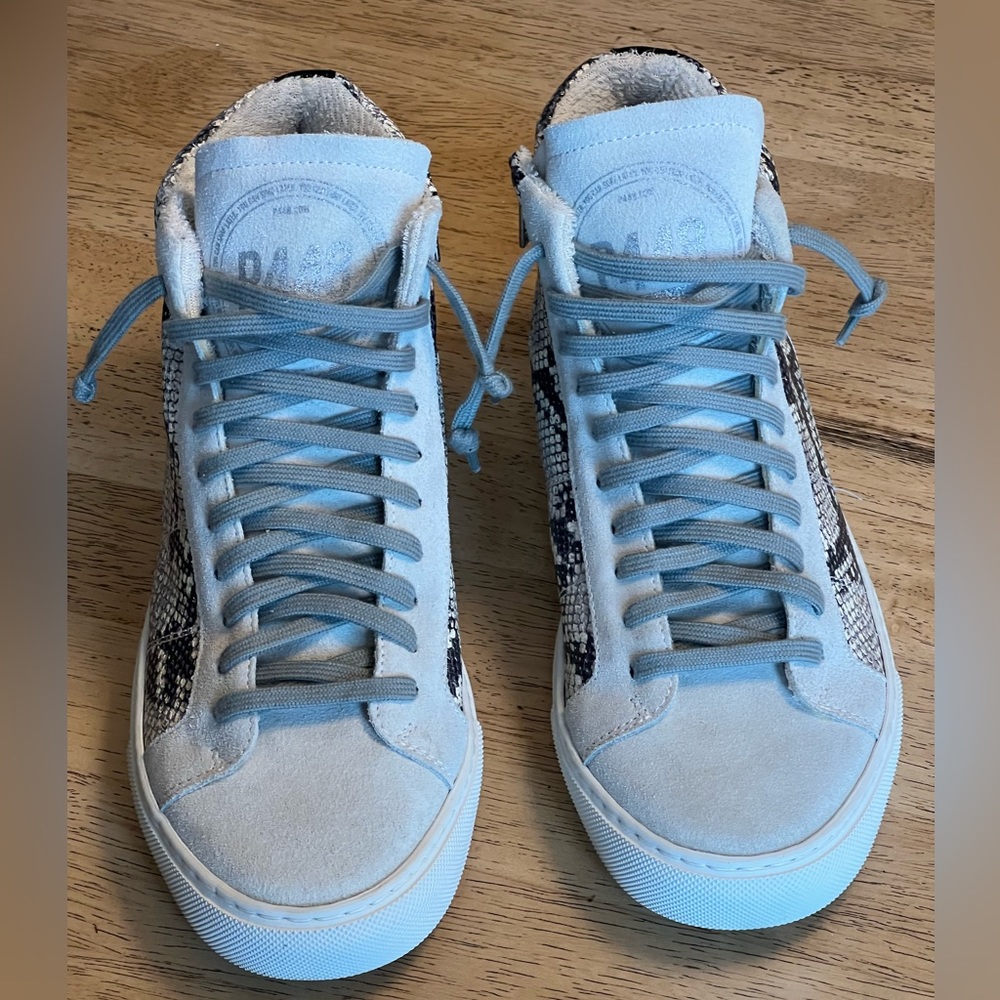 P448 John Side Zip White Snake Python Distressed … - image 2